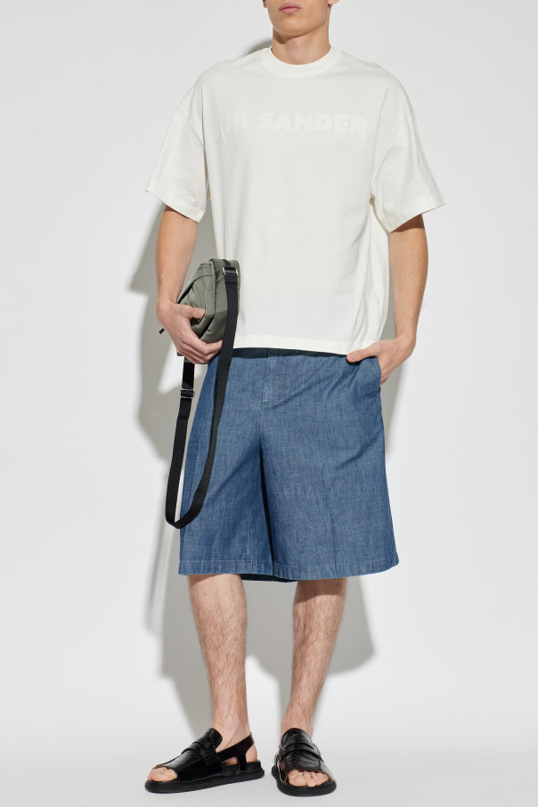 JIL SANDER WHITE T-shirt with printed logo 2