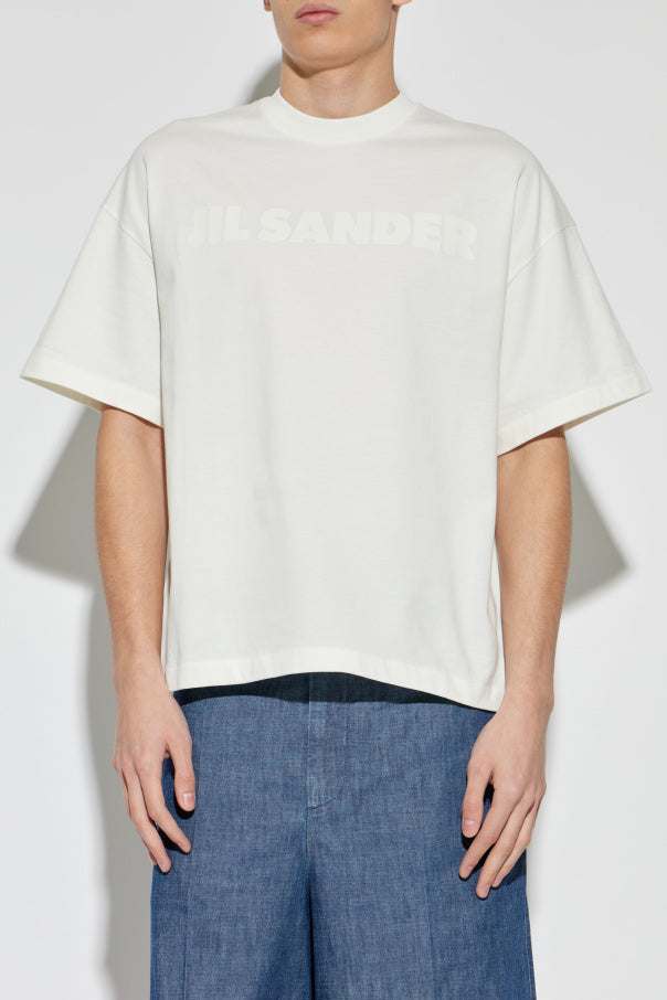 JIL SANDER WHITE T-shirt with printed logo 3