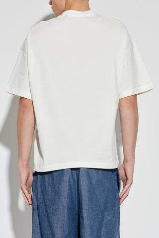 JIL SANDER WHITE T-shirt with printed logo 4