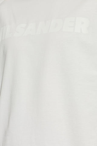 JIL SANDER WHITE T-shirt with printed logo 5