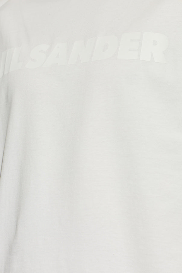JIL SANDER WHITE T-shirt with printed logo 5