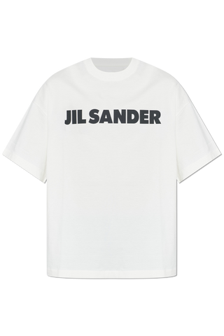 JIL SANDER WHITE T-shirt with printed logo 1