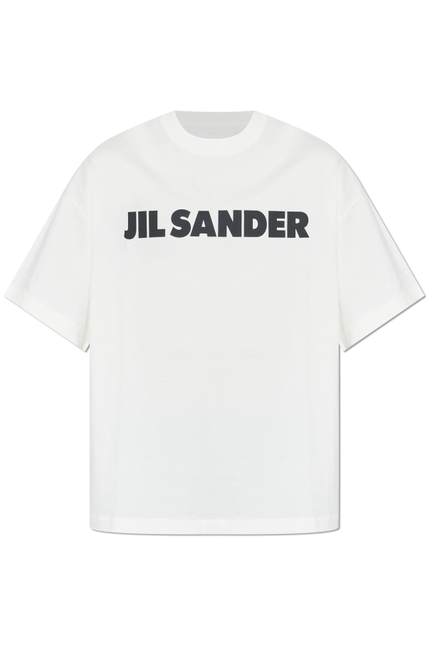JIL SANDER WHITE T-shirt with printed logo 1