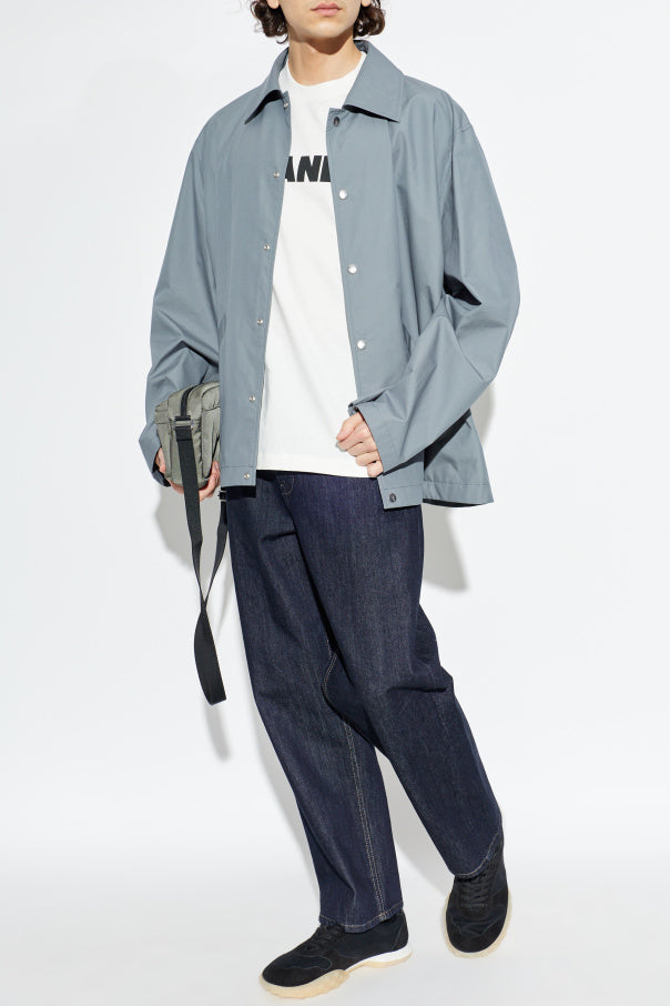 JIL SANDER WHITE T-shirt with printed logo 2