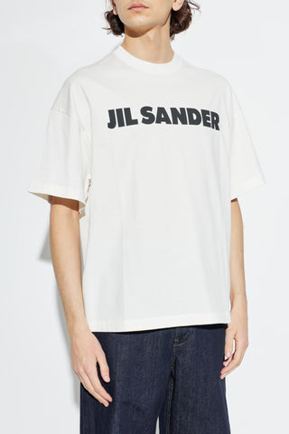 JIL SANDER WHITE T-shirt with printed logo 3