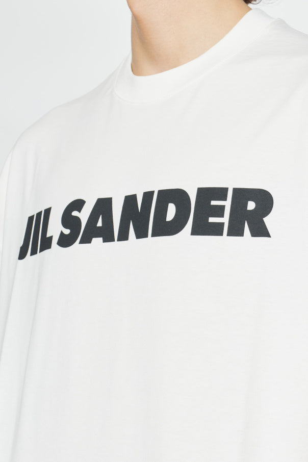 JIL SANDER WHITE T-shirt with printed logo 5