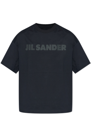 JIL SANDER BLACK T-shirt with printed logo 1