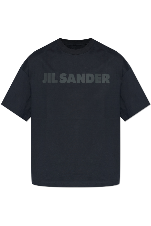 JIL SANDER BLACK T-shirt with printed logo 1