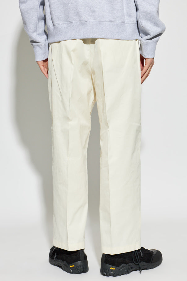 JIL SANDER cream Straight-leg cotton trousers 4