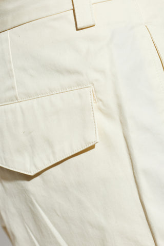 JIL SANDER cream Straight-leg cotton trousers 5
