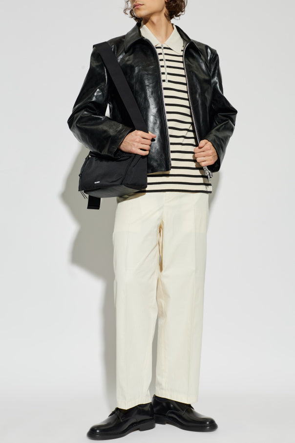 JIL SANDER+ cream Striped pattern polo 2