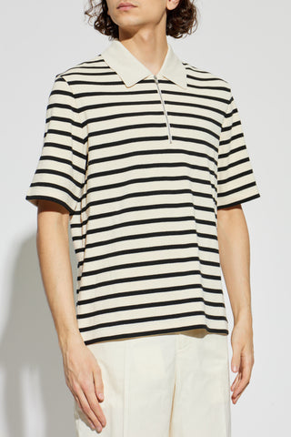 JIL SANDER+ cream Striped pattern polo 3