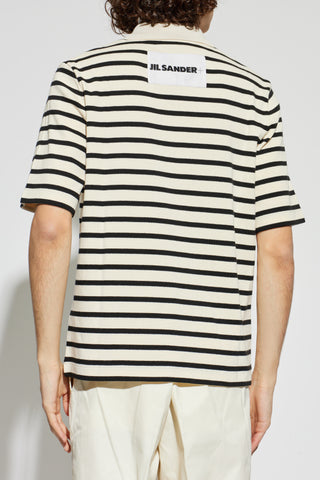 JIL SANDER+ cream Striped pattern polo 4
