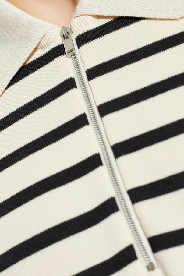 JIL SANDER+ cream Striped pattern polo 5