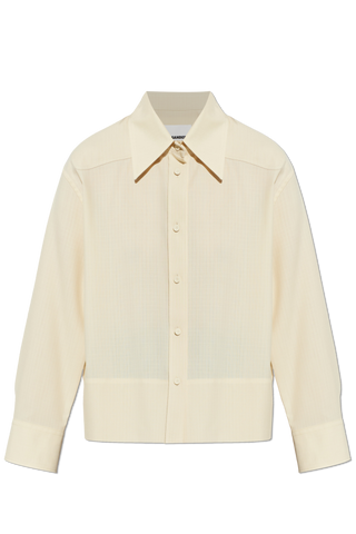 JIL SANDER cream Wool shirt 1
