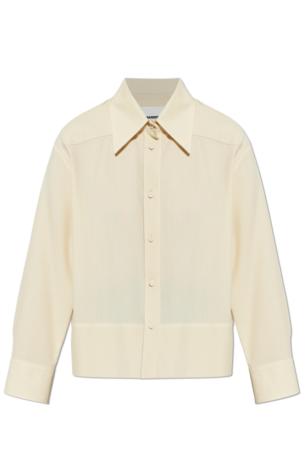JIL SANDER cream Wool shirt 1
