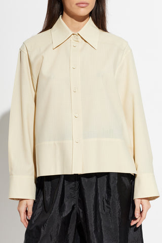 JIL SANDER cream Wool shirt 3