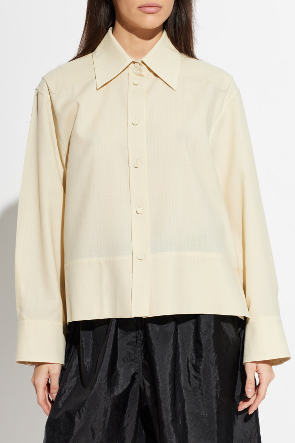 JIL SANDER cream Wool shirt 3