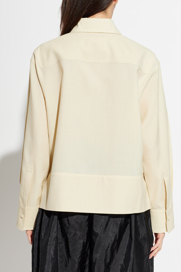 JIL SANDER cream Wool shirt 4