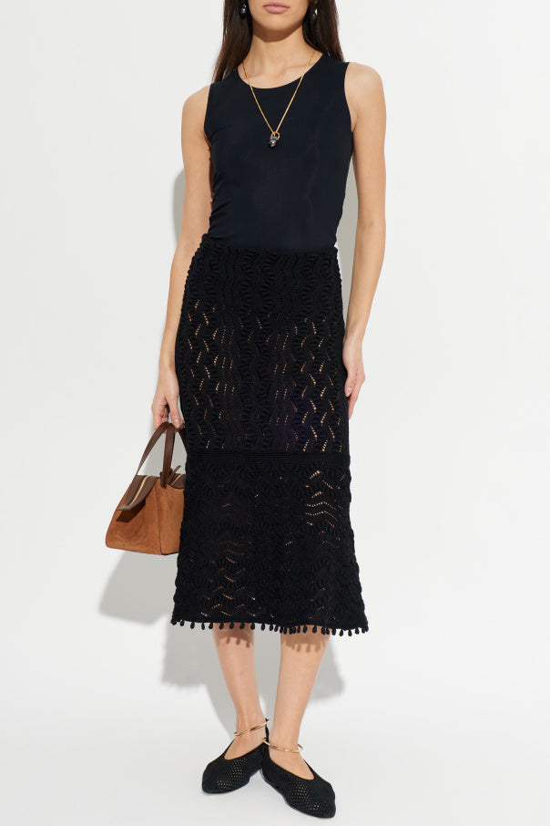 JIL SANDER BLACK Sleeveless top with a round neckline 2