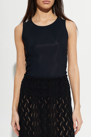 JIL SANDER BLACK Sleeveless top with a round neckline 3