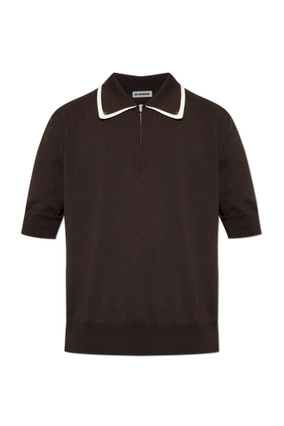 JIL SANDER BROWN Cotton polo 1