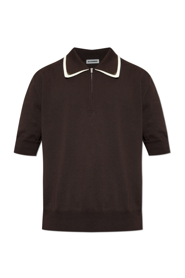 JIL SANDER BROWN Cotton polo 1