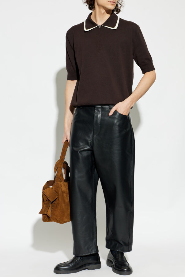 JIL SANDER BROWN Cotton polo 2