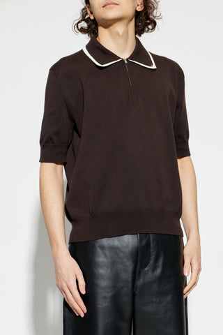 JIL SANDER BROWN Cotton polo 3