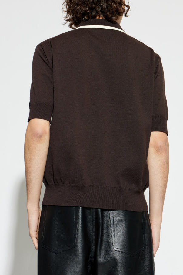 JIL SANDER BROWN Cotton polo 4