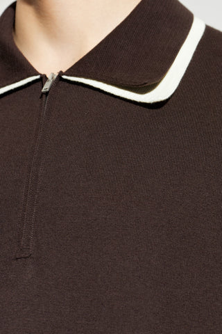 JIL SANDER BROWN Cotton polo 5
