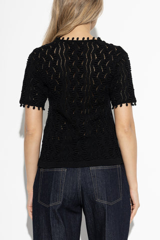 JIL SANDER BLACK Lace t-shirt 4