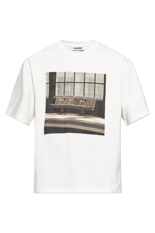 JIL SANDER WHITE T-shirt with print 1