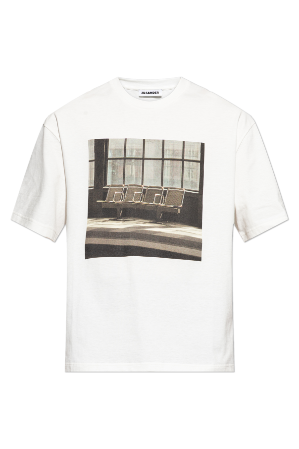 JIL SANDER WHITE T-shirt with print 1