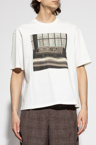 JIL SANDER WHITE T-shirt with print 3