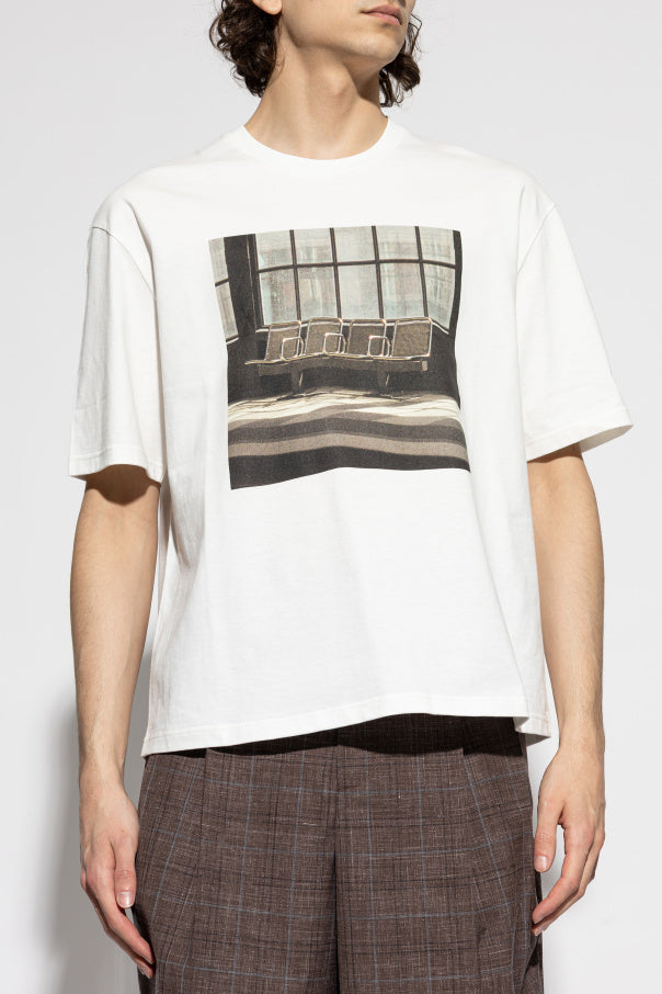 JIL SANDER WHITE T-shirt with print 3