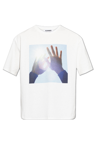 JIL SANDER WHITE T-shirt with print 1
