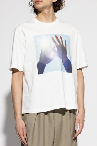 JIL SANDER WHITE T-shirt with print 3