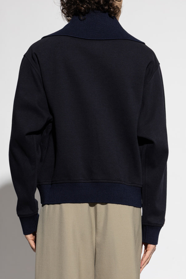 JIL SANDER BLACK Sweatshirt with embroidered logo 4