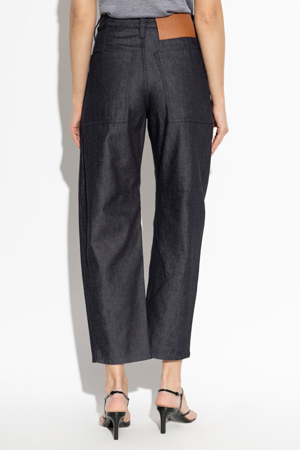 JIL SANDER+ NAVY BLUE Wide-leg jeans 4