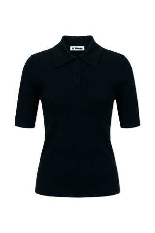JIL SANDER BLACK Wool polo 1