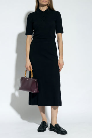 JIL SANDER BLACK Wool polo 2