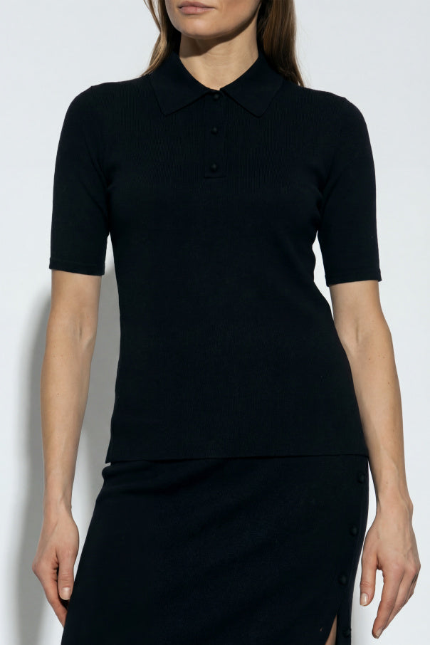 JIL SANDER BLACK Wool polo 3