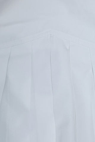 JIL SANDER WHITE Sleeveless top with sweetheart neckline 5