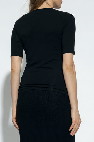 JIL SANDER BLACK Top with a round neckline 4