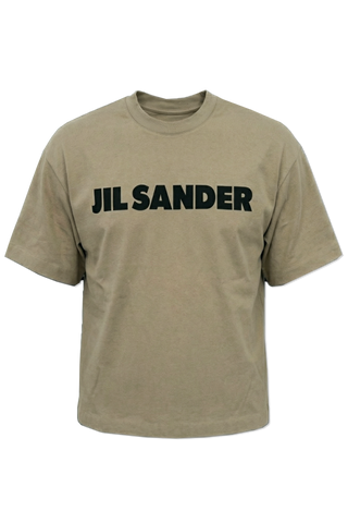 JIL SANDER beige T-shirt with printed logo 1