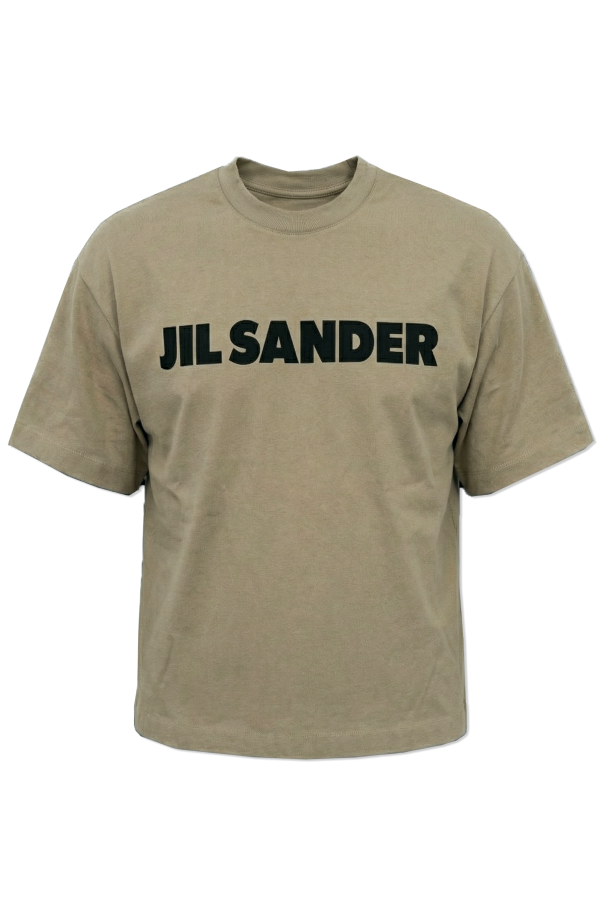 JIL SANDER beige T-shirt with printed logo 1