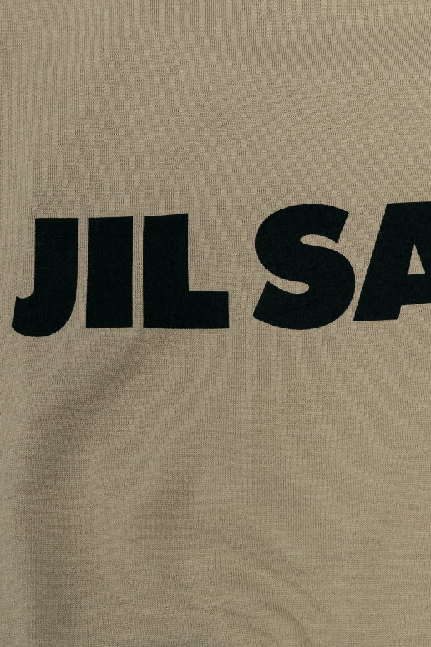 JIL SANDER beige T-shirt with printed logo 5