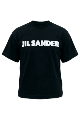 JIL SANDER BLACK T-shirt with printed logo 1