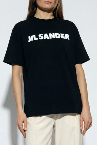 JIL SANDER BLACK T-shirt with printed logo 3
